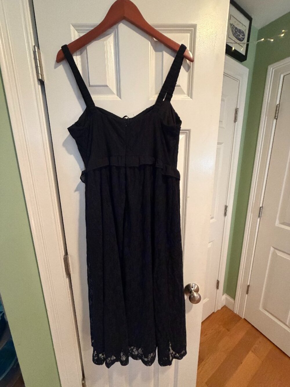 Lulu's XL Black Lace Corset Midi Dress
